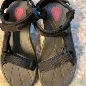 Black Teva Sandals Size 7